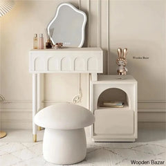 Iaconetti Vanity Dressing Table With Lighted Mirror And Stool