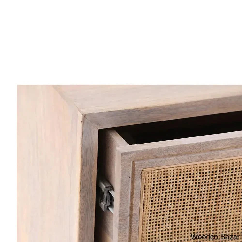 Iblis Exotic 3 Drawers Chest In Solid Wood - Wooden Bazar