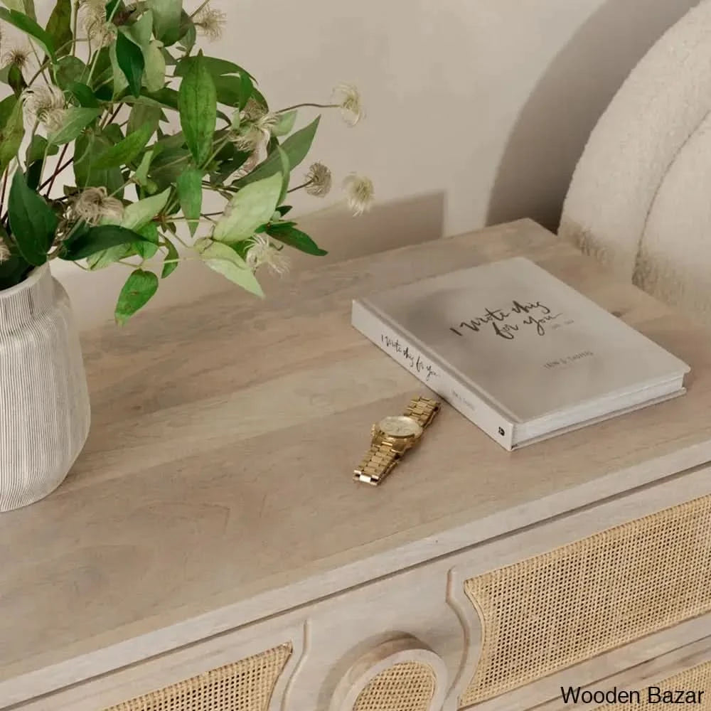 Iblis Exotic 3 Drawers Chest In Solid Wood - Wooden Bazar