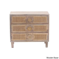 Iblis Exotic 3 Drawers Chest In Solid Wood - Wooden Bazar