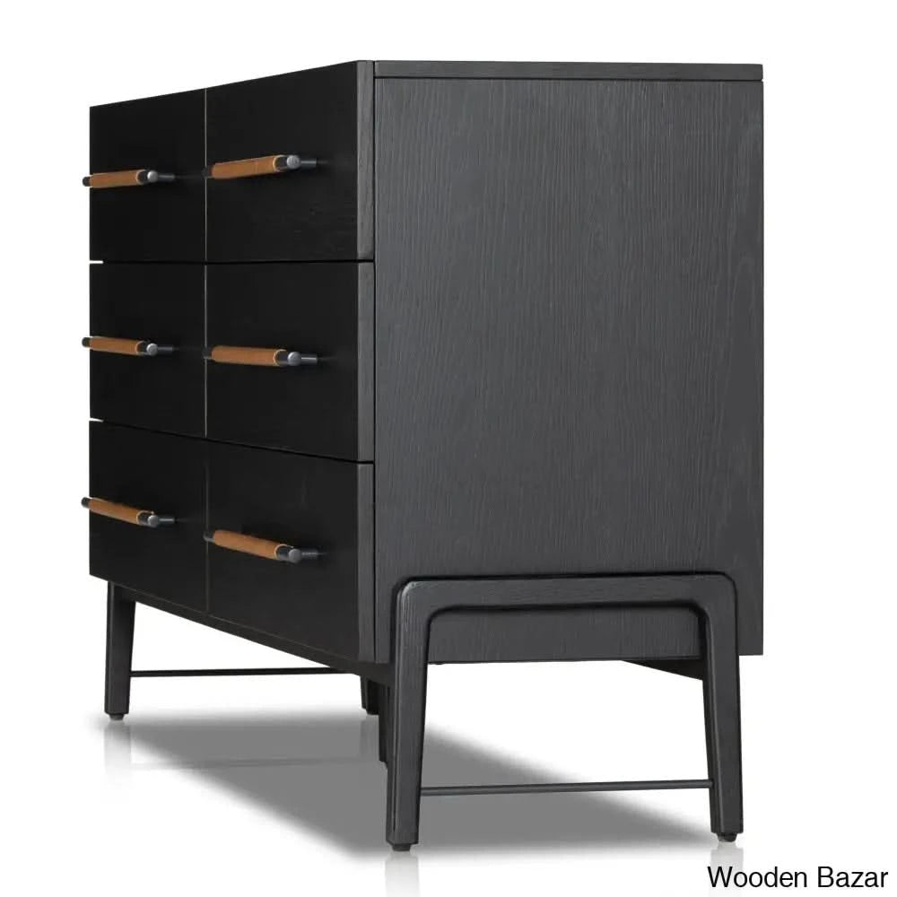 Idalis 6 Chest Of Drawer In Solid Wood With Functional Elegance