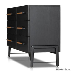 Idalis 6 Chest Of Drawer In Solid Wood With Functional Elegance