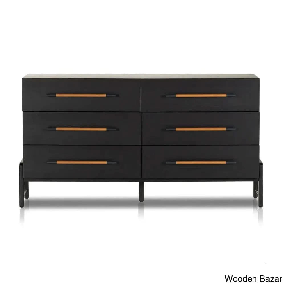 Idalis 6 Chest Of Drawer In Solid Wood With Functional Elegance