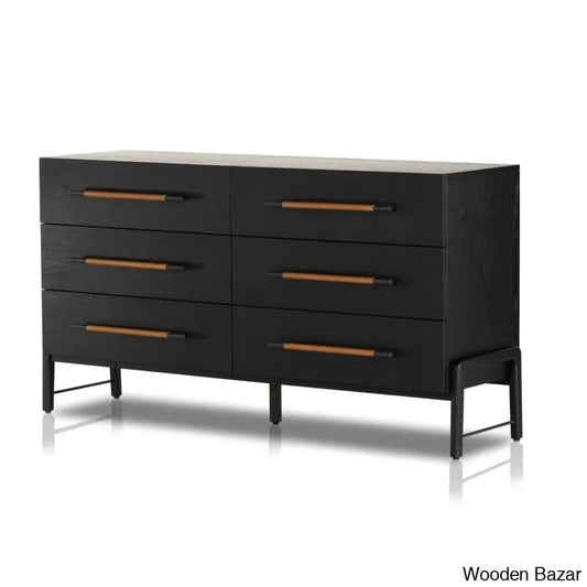 Idalis 6 Chest Of Drawer In Solid Wood With Functional Elegance