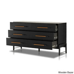 Idalis 6 Chest Of Drawer In Solid Wood With Functional Elegance