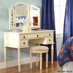 Ignatius Vanity Dressing Table With Mirror And Stool