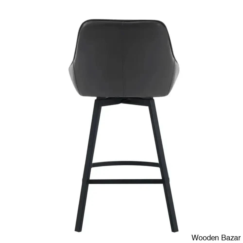 Janayshiax Swivel 25.2āā Faux Leather Counter And Bar Stool (Set Of 2)