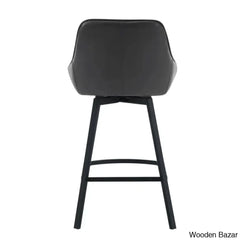 Janayshiax Swivel 25.2āā Faux Leather Counter And Bar Stool (Set Of 2)