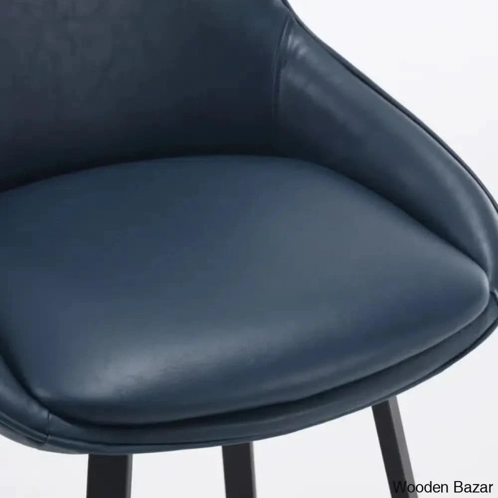 Janayshiax Swivel 25.2āā Faux Leather Counter And Bar Stool (Set Of 2)