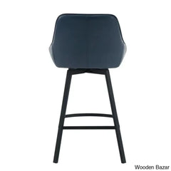 Janayshiax Swivel 25.2āā Faux Leather Counter And Bar Stool (Set Of 2)