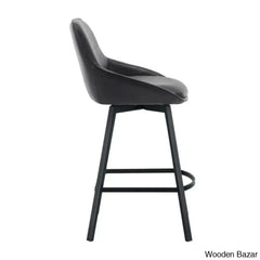 Janayshiax Swivel 25.2āā Faux Leather Counter And Bar Stool (Set Of 2)
