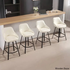 Janayshiax Swivel 25.2āā Faux Leather Counter And Bar Stool (Set Of 2)