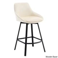 Janayshiax Swivel 25.2āā Faux Leather Counter And Bar Stool (Set Of 2)