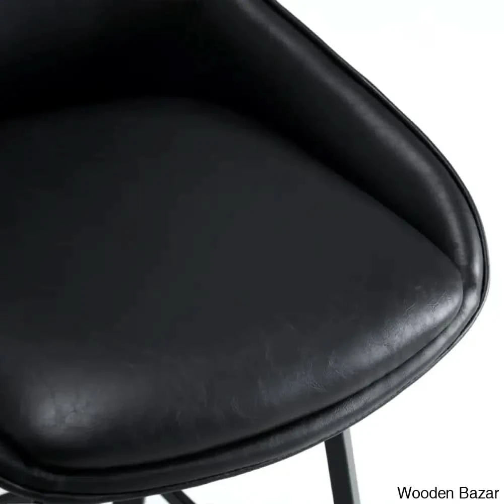 Janayshiax Swivel 25.2āā Faux Leather Counter And Bar Stool (Set Of 2)