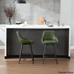 Janayshiax Swivel 25.2āā Faux Leather Counter And Bar Stool (Set Of 2)