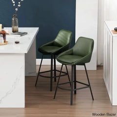 Janayshiax Swivel 25.2āā Faux Leather Counter And Bar Stool (Set Of 2)