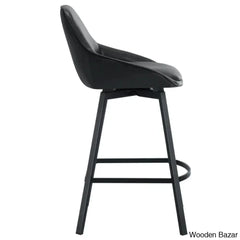 Janayshiax Swivel 25.2āā Faux Leather Counter And Bar Stool (Set Of 2)