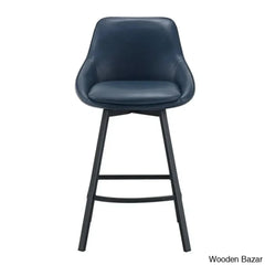 Janayshiax Swivel 25.2āā Faux Leather Counter And Bar Stool (Set Of 2)