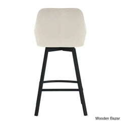 Janayshiax Swivel 25.2āā Faux Leather Counter And Bar Stool (Set Of 2)