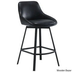 Janayshiax Swivel 25.2āā Faux Leather Counter And Bar Stool (Set Of 2)