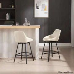 Janayshiax Swivel 25.2āā Faux Leather Counter And Bar Stool (Set Of 2)