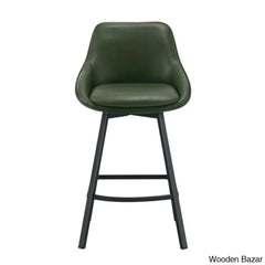Janayshiax Swivel 25.2āā Faux Leather Counter And Bar Stool (Set Of 2)