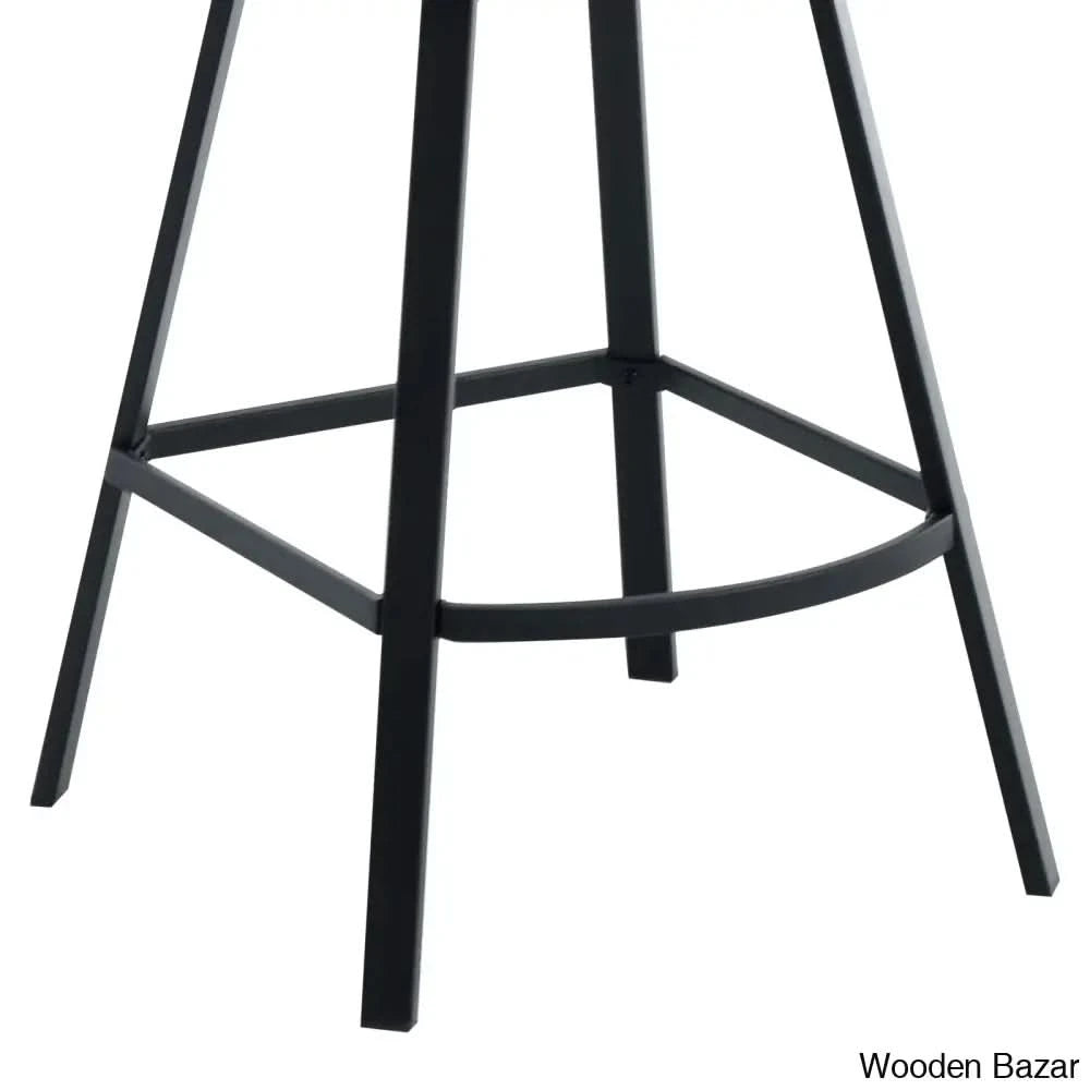 Janayshiax Swivel 25.2āā Faux Leather Counter And Bar Stool (Set Of 2)