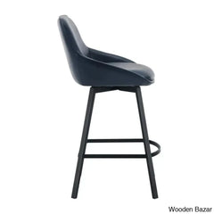 Janayshiax Swivel 25.2āā Faux Leather Counter And Bar Stool (Set Of 2)