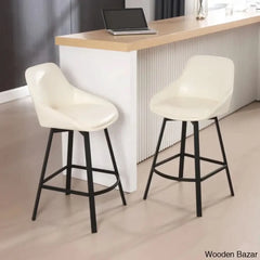 Janayshiax Swivel 25.2āā Faux Leather Counter And Bar Stool (Set Of 2)