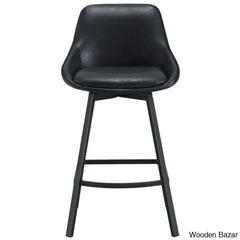 Janayshiax Swivel 25.2āā Faux Leather Counter And Bar Stool (Set Of 2)