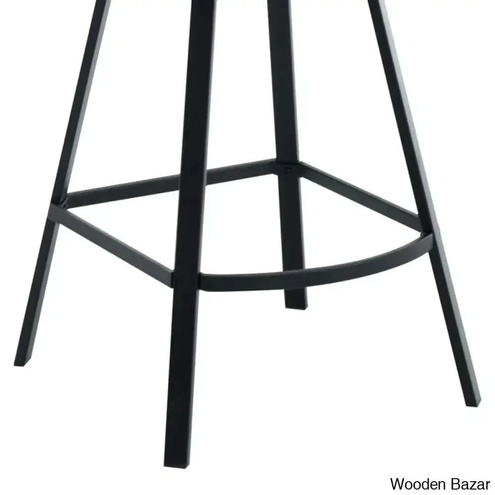 Janayshiax Swivel 25.2āā Faux Leather Counter And Bar Stool (Set Of 2)