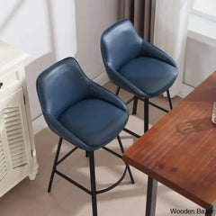 Janayshiax Swivel 25.2āā Faux Leather Counter And Bar Stool (Set Of 2)