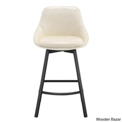 Janayshiax Swivel 25.2āā Faux Leather Counter And Bar Stool (Set Of 2)