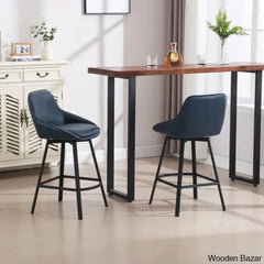 Janayshiax Swivel 25.2āā Faux Leather Counter And Bar Stool (Set Of 2)