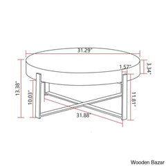 Jarrel Solid Wood Top Coffee Table And Center Table