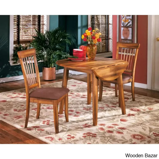 Javalin Best 2 Seater Drop Leaf Dining Set - Wooden Bazar