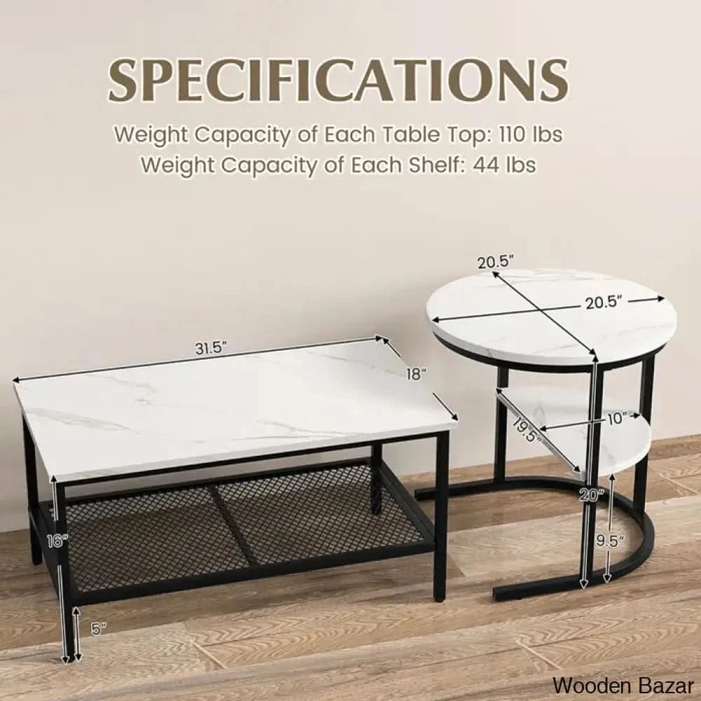 Javarroius Nesting Coffee And Center Table