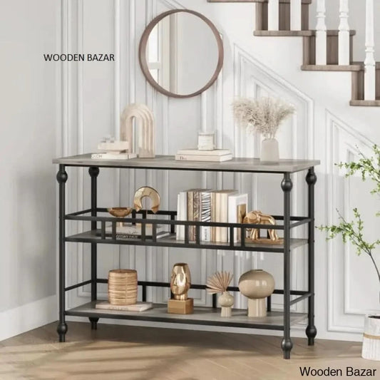 Carved Wood Accent Table - Console Table