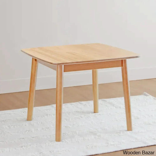 Jereney Solid Wood Square Coffee And Center Table Natural Oak