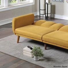 Jessica Elegant Modern Sofa In Mustard Color - Wooden Bazar