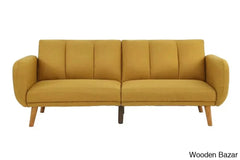 Jessica Elegant Modern Sofa In Mustard Color - Wooden Bazar