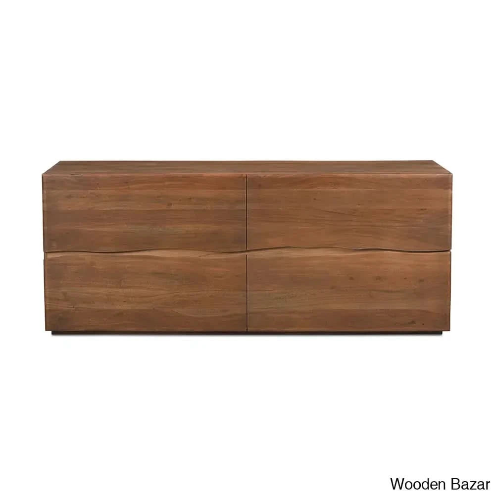 Jette 4 Chest Of Drawers In Solid Wood With Innovative Design Live Edge