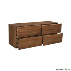 Jette 4 Chest Of Drawers In Solid Wood With Innovative Design Live Edge