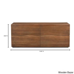 Jette 4 Chest Of Drawers In Solid Wood With Innovative Design Live Edge