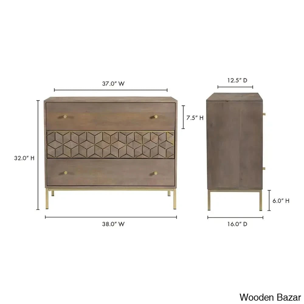 Jill Modern Chest Of Drawers In Solid Wood Durable Storage Solution