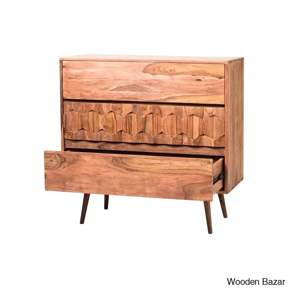 Joanna Modish Solid Wood Chest Of Drawers - Wooden Bazar