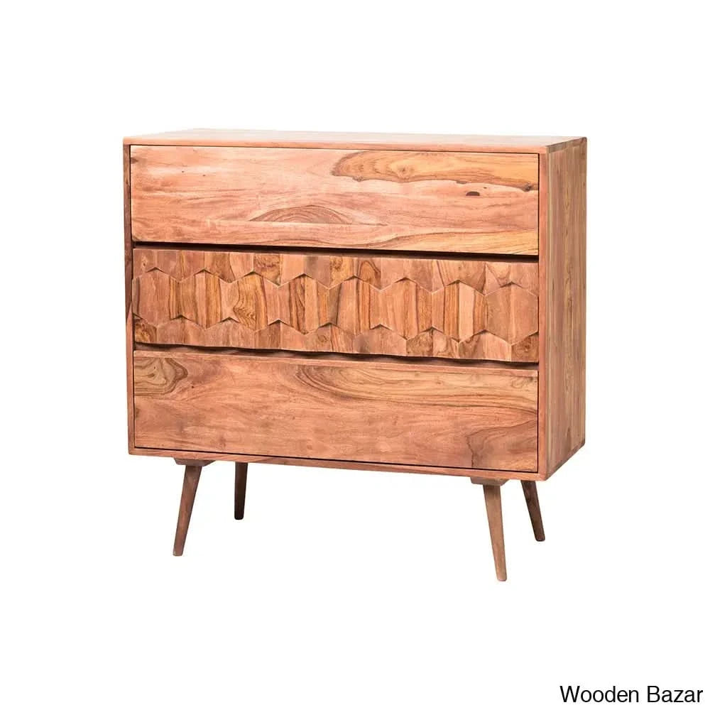 Joanna Modish Solid Wood Chest Of Drawers - Wooden Bazar