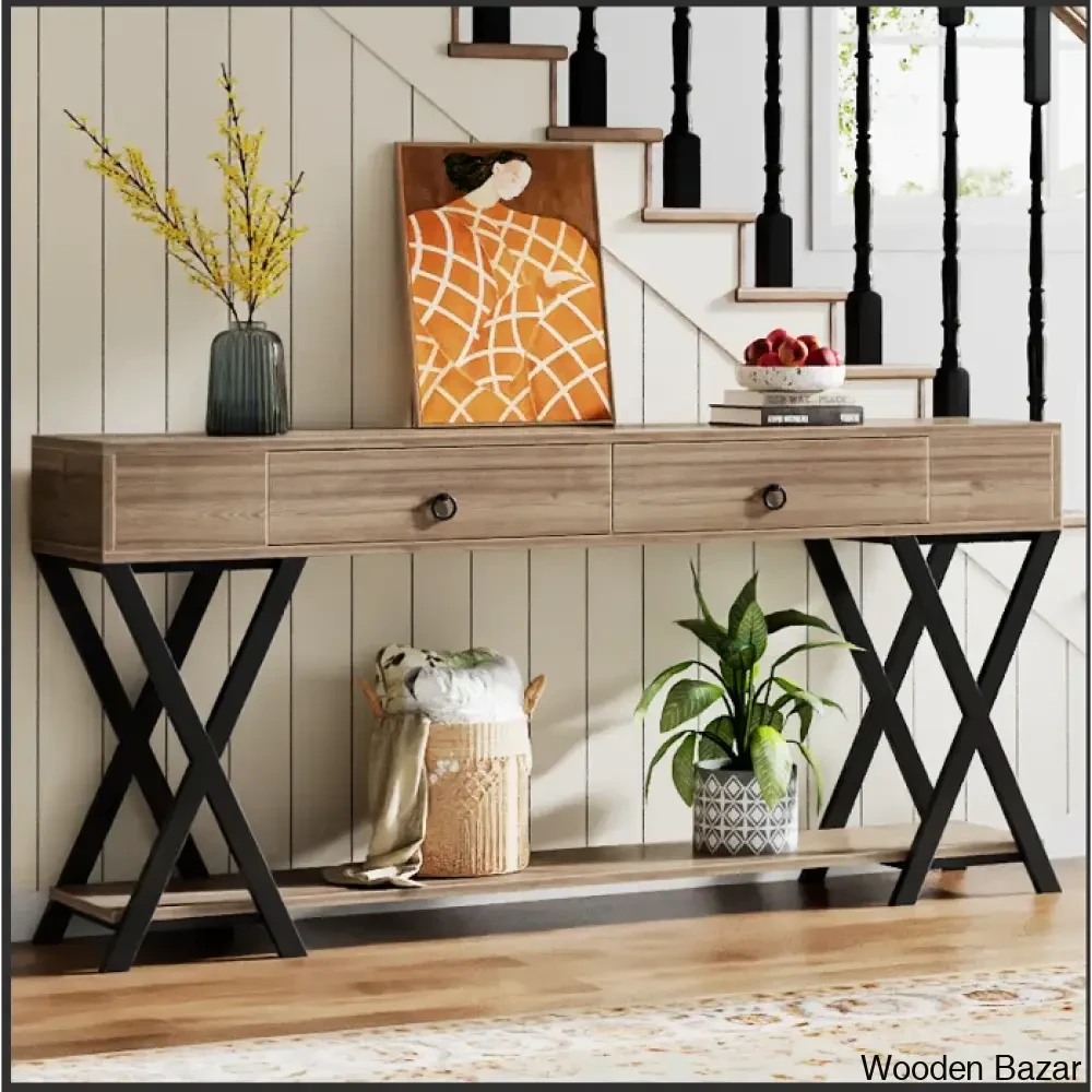Wood Foyer Table - Console Table