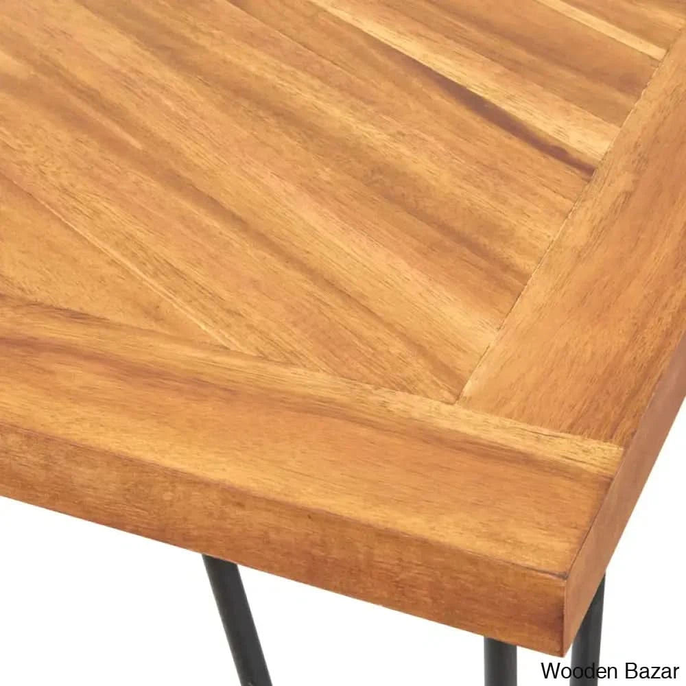 Joplin Modern 4 Seater Dining Table Set - Wooden Bazar