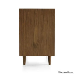 Kade Chic Solid Wood Tate Walnut 3 Chest Of Drawer - Wooden Bazar